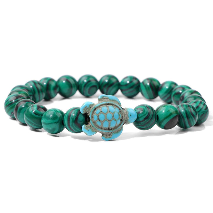 Turquoise Sea Turtle & Rose Quartz Bracelet