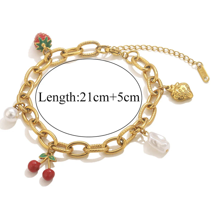Gold-Plated Starfish Shell Bracelet