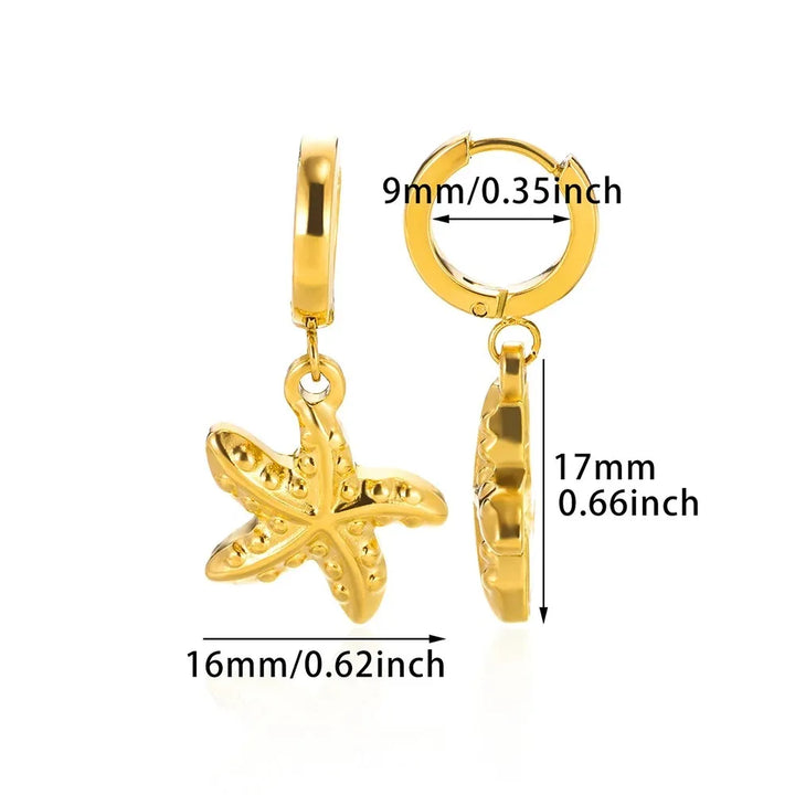 Starfish & Shell Stainless Steel Studs