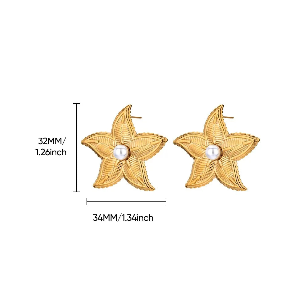 Starfish & Shell Stainless Steel Studs