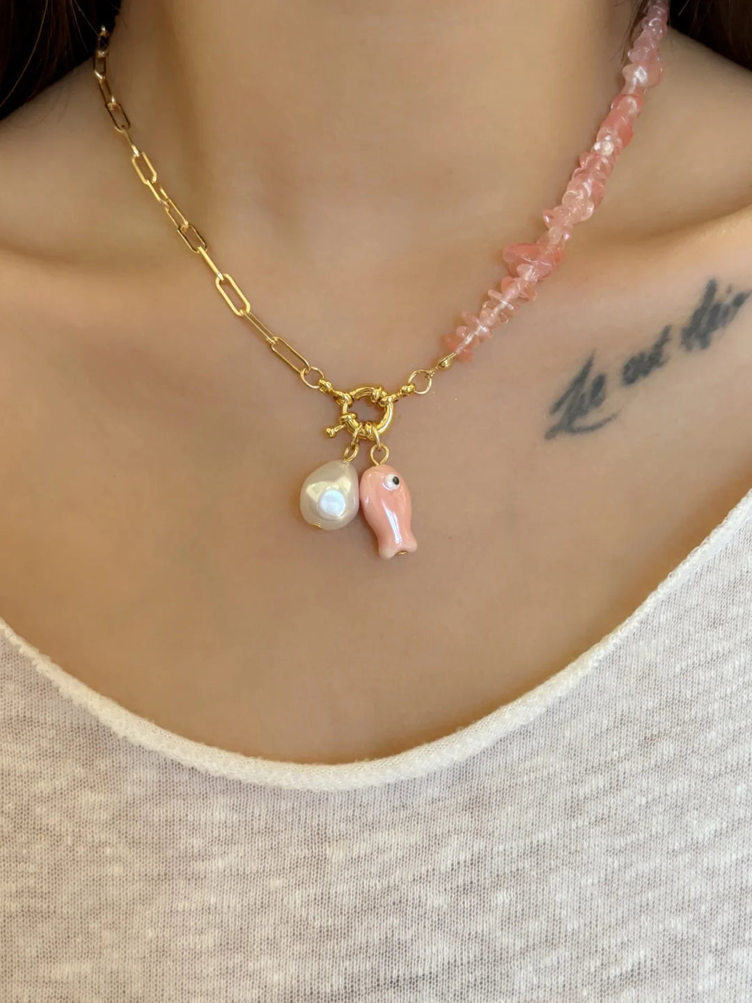 Ocean Charms Beaded Necklace