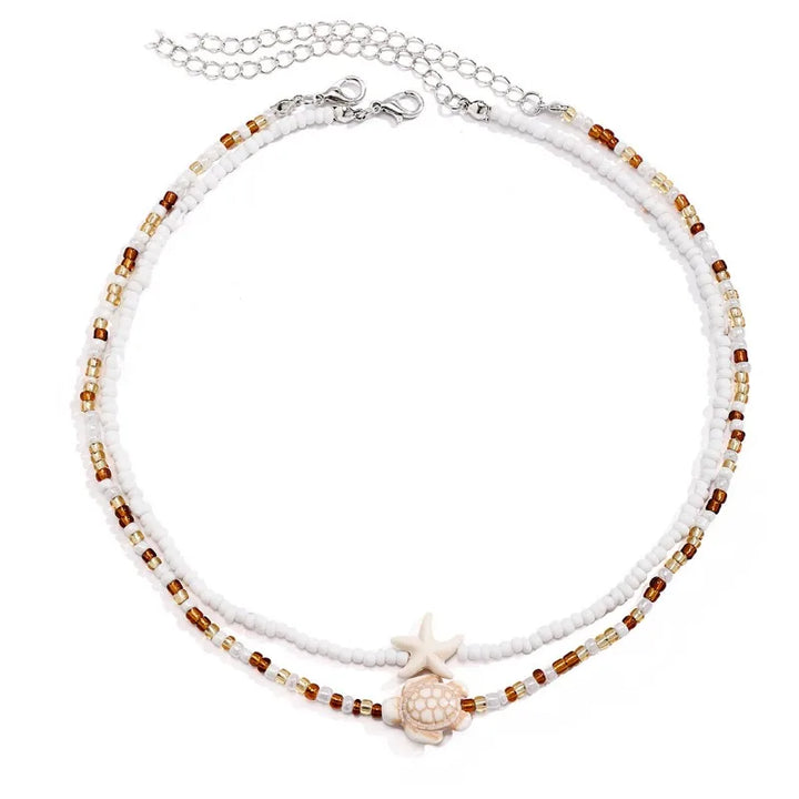 Tidepool Starfish Beaded Necklace
