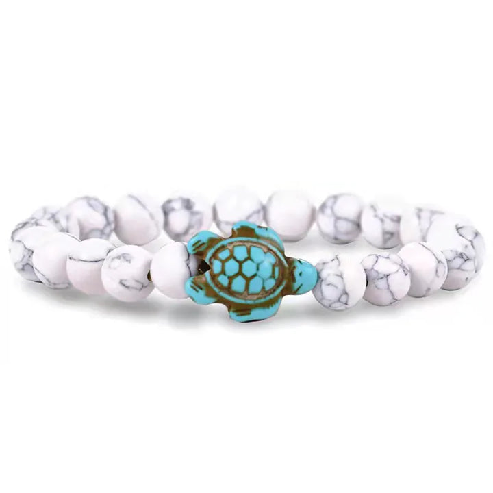 Turquoise Sea Turtle & Rose Quartz Bracelet