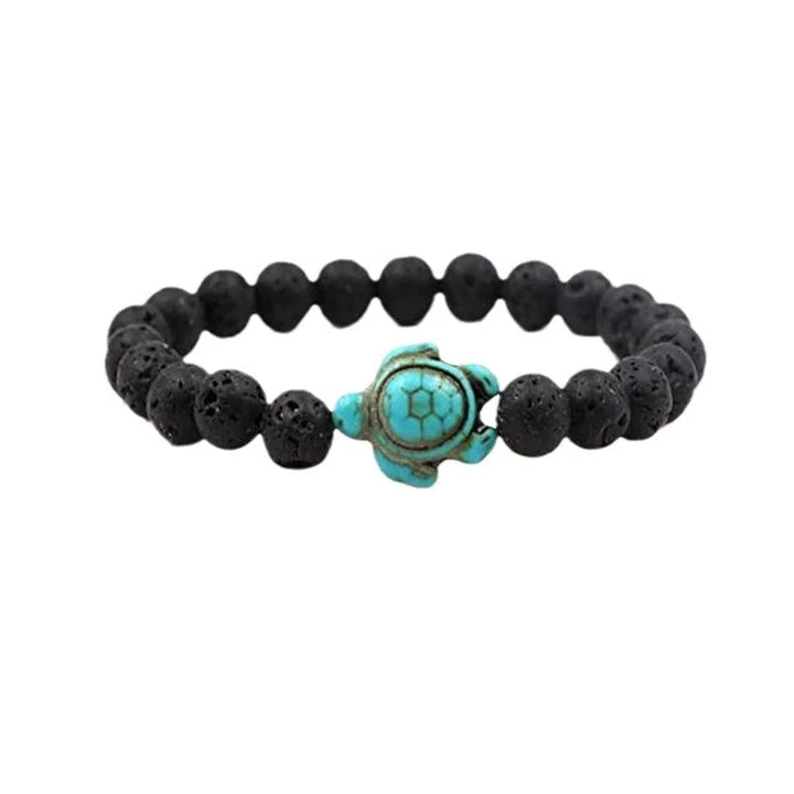 Turquoise Sea Turtle & Rose Quartz Bracelet