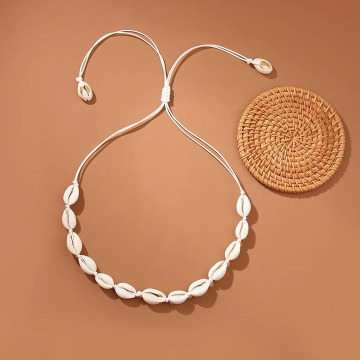 Sea Shell Rope Chain Necklace