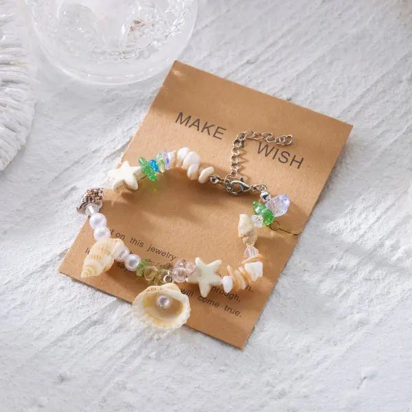 Braided Shell Starfish Bracelets