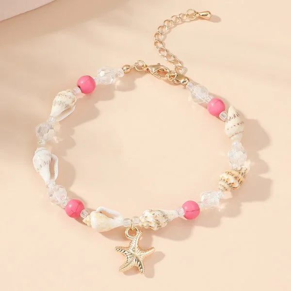 Woven Shell, Star & Turtle Bracelet