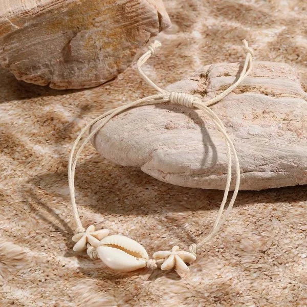 Woven Shell, Star & Turtle Bracelet