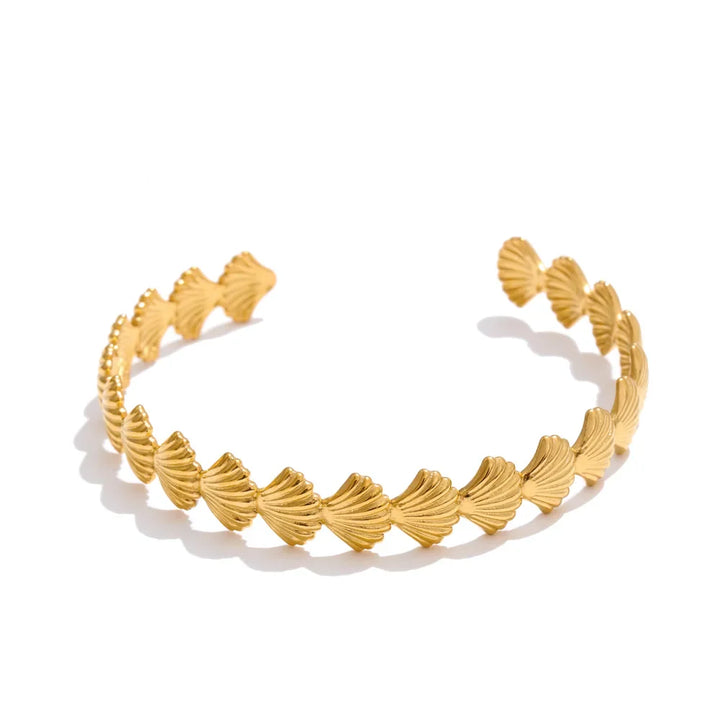Gold Ocean Treasures Cuff Bangle