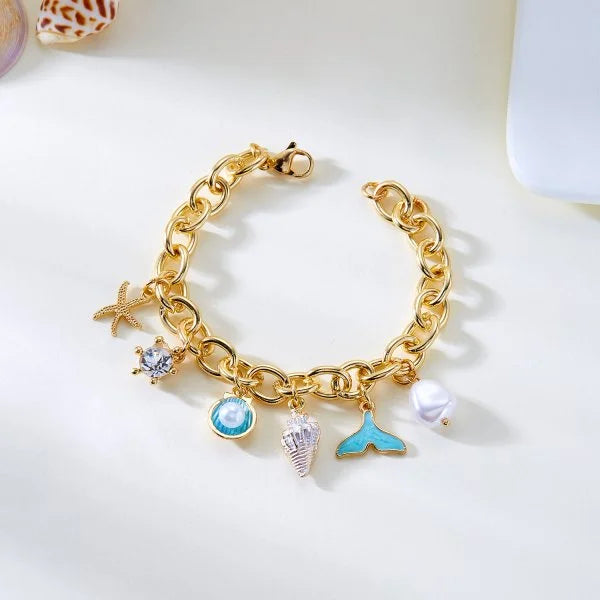 Ceramic Shell & Starfish Bracelet