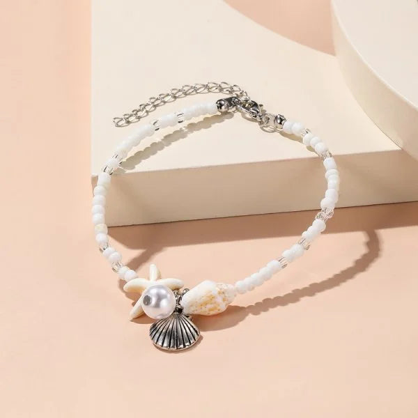 Woven Shell, Star & Turtle Bracelet