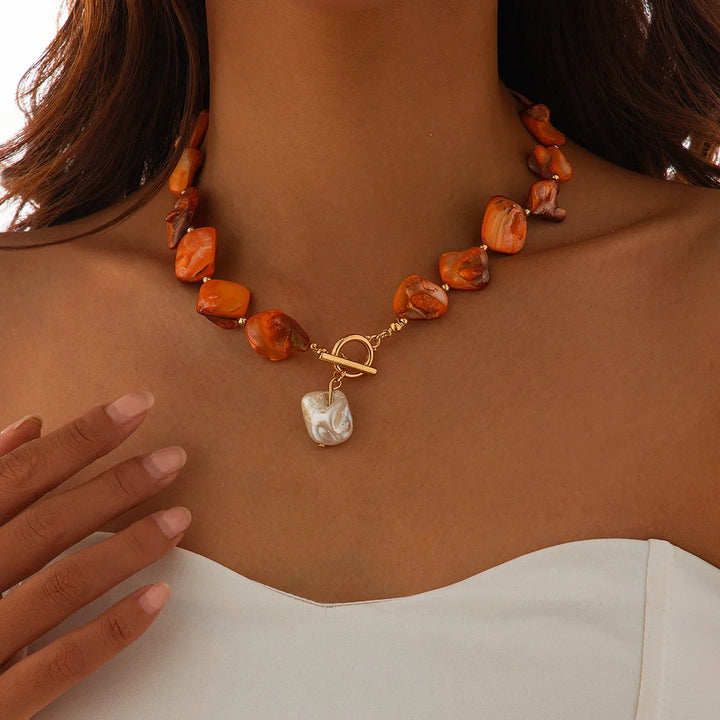 Woven Starfish Shell Necklace