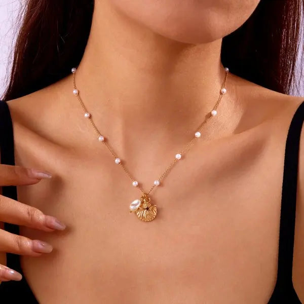 Gold-Toned Ocean Charms Necklace