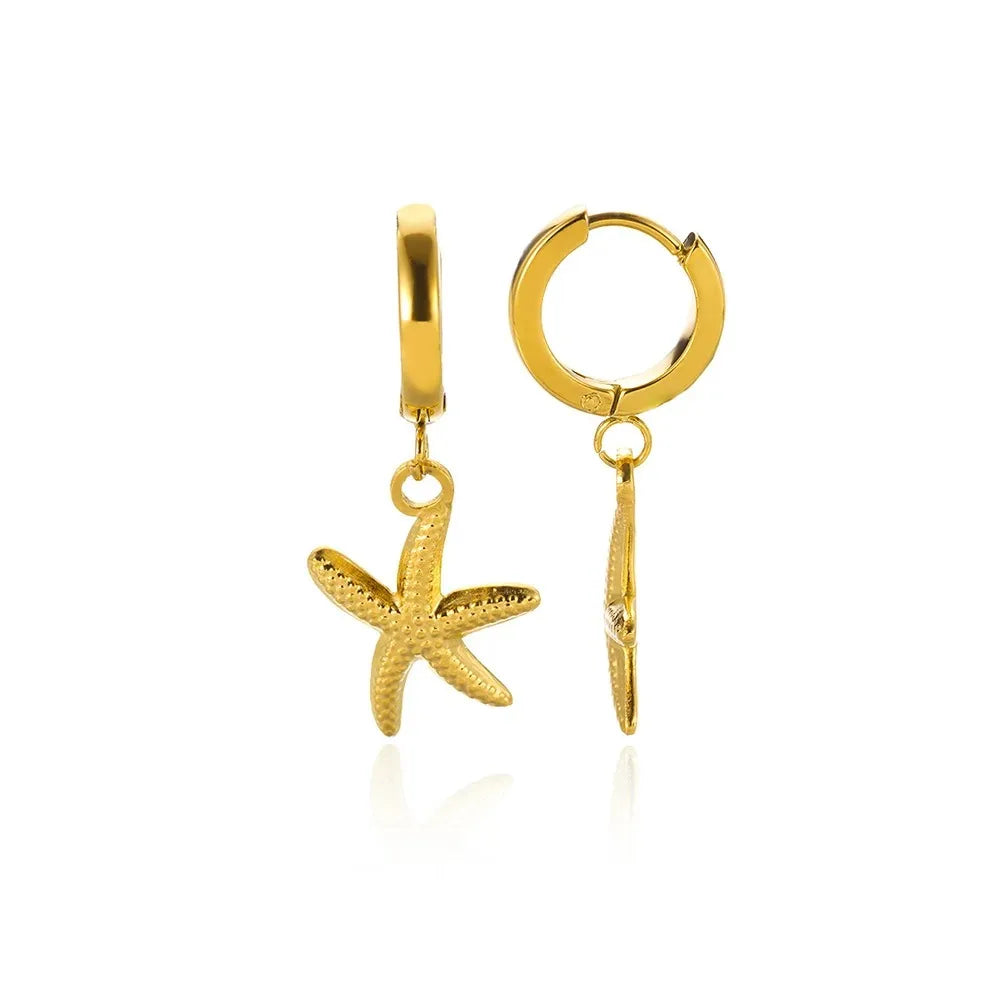 Starfish & Shell Stainless Steel Studs