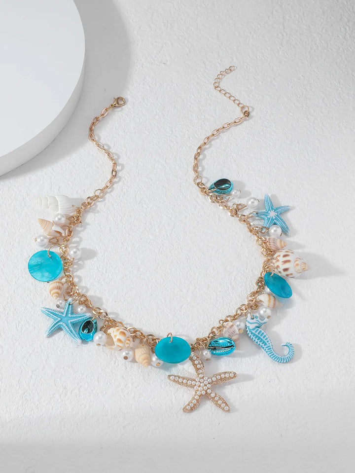 Shell & Starfish Pearl Necklace