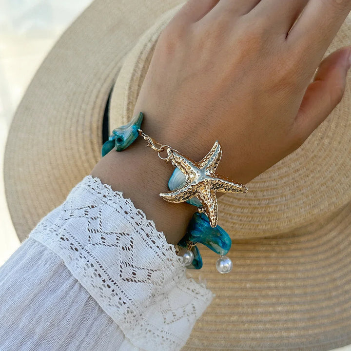 Woven Starfish Shell Necklace
