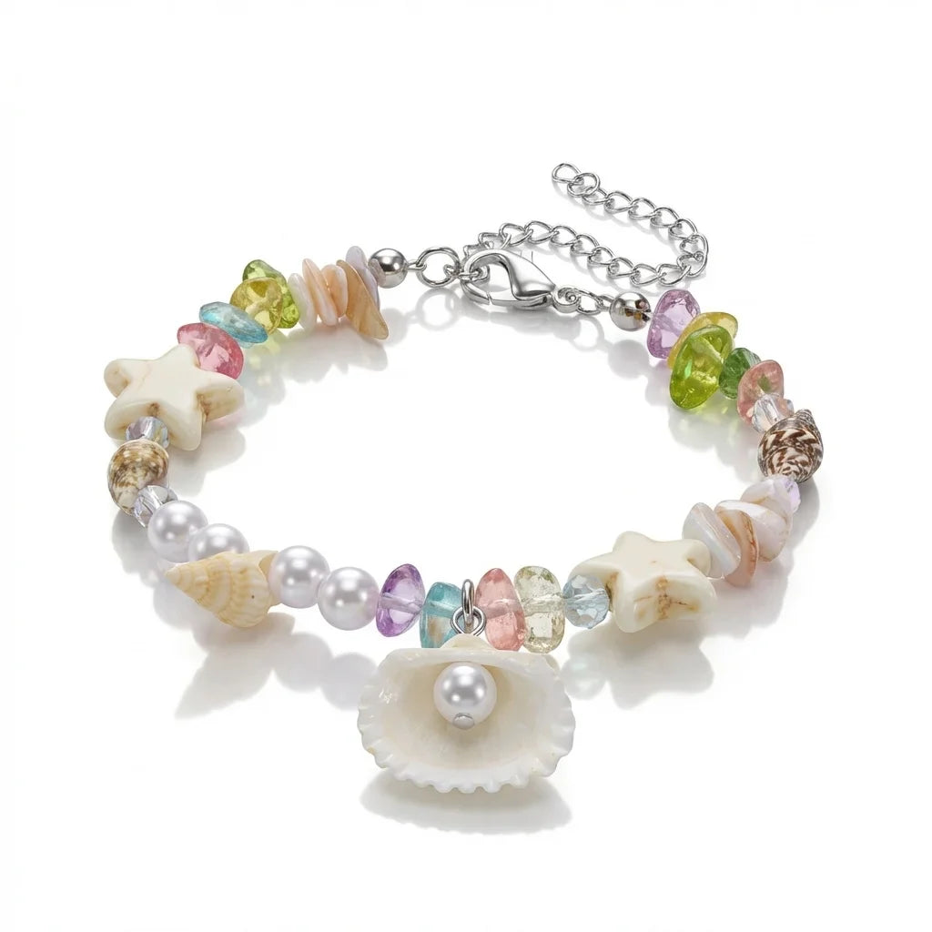 Braided Shell Starfish Bracelets