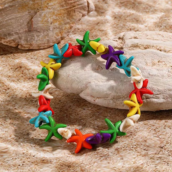 Woven Shell, Star & Turtle Bracelet