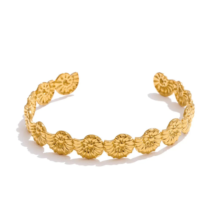 Gold Ocean Treasures Cuff Bangle