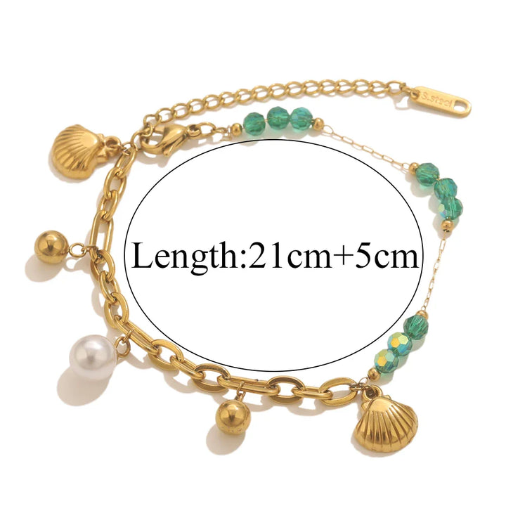 Gold-Plated Starfish Shell Bracelet