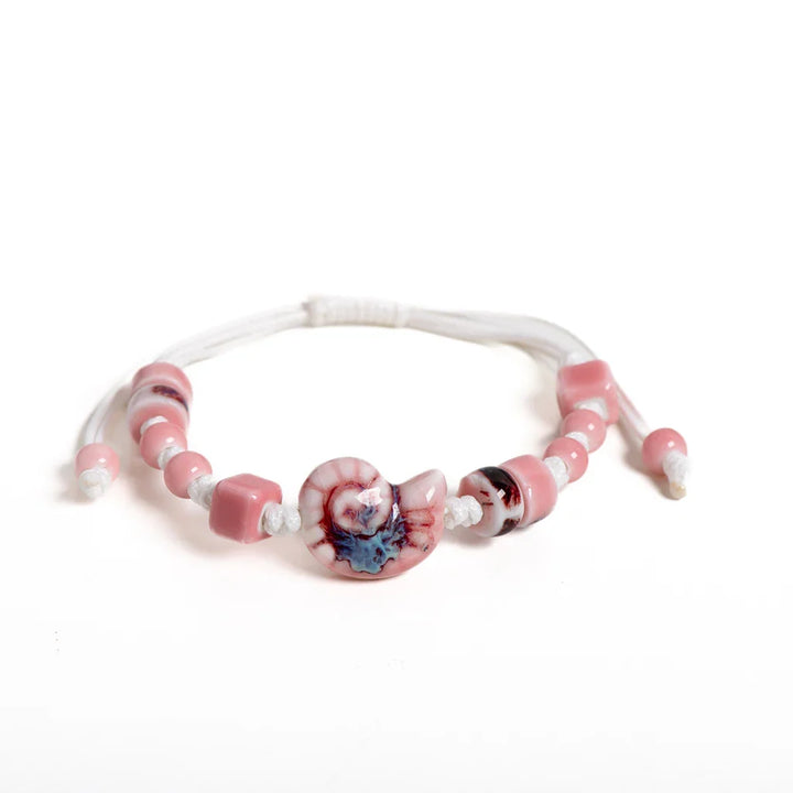 Vintage Ceramic Seashell Bracelet