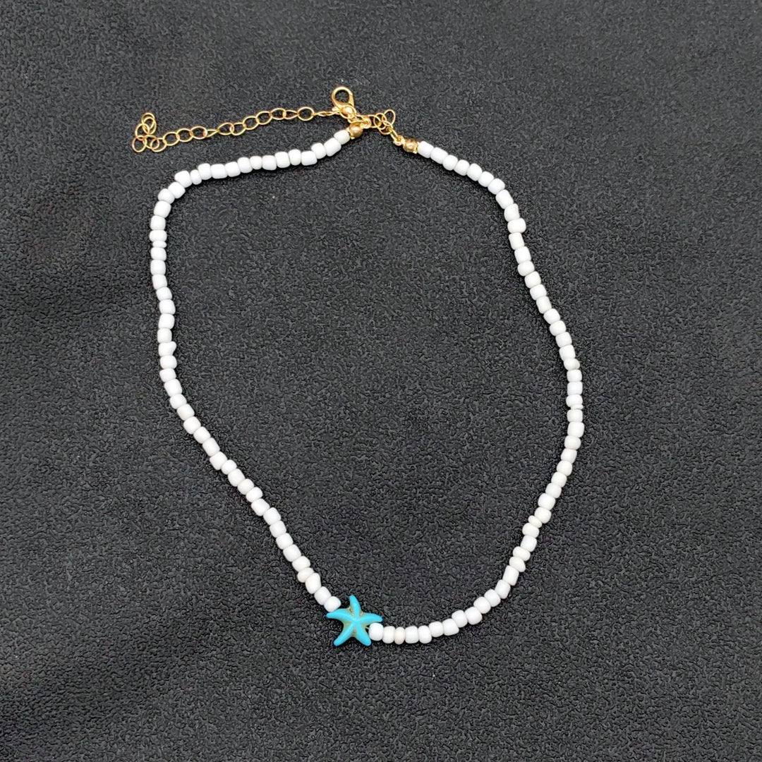 Tidepool Starfish Beaded Necklace