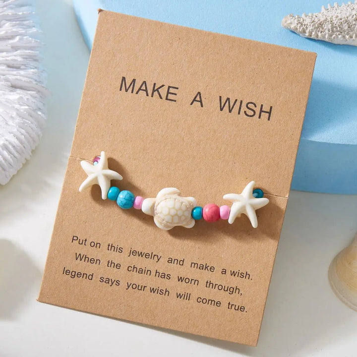Braided Shell Starfish Bracelets