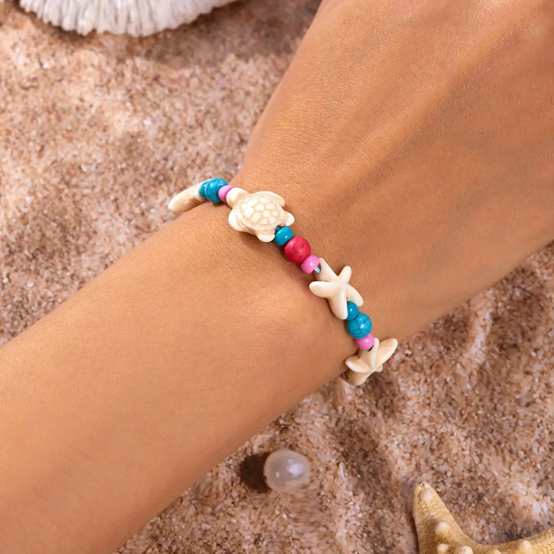 Braided Shell Starfish Bracelets