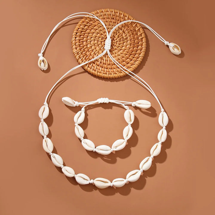 Sea Shell Rope Chain Necklace