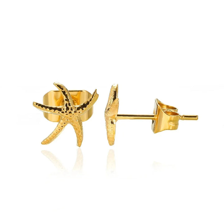 Starfish & Shell Stainless Steel Studs