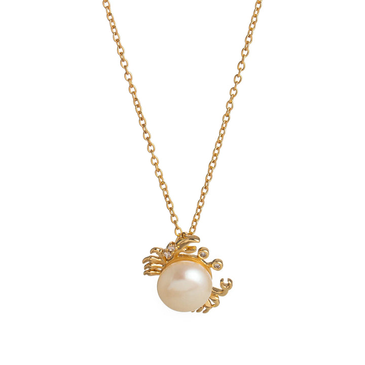 Golden Kissing Clownfish Pearl Necklace