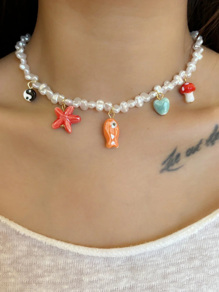 Ocean Charms Beaded Necklace