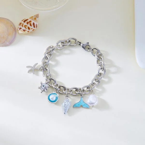 Ceramic Shell & Starfish Bracelet