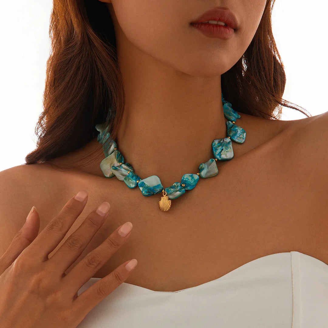 Woven Starfish Shell Necklace