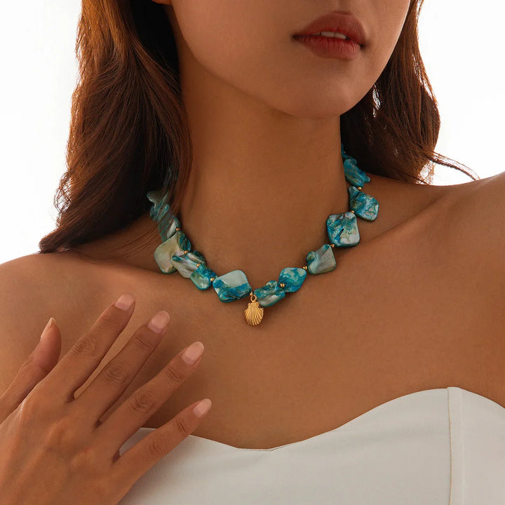 Woven Starfish Shell Necklace