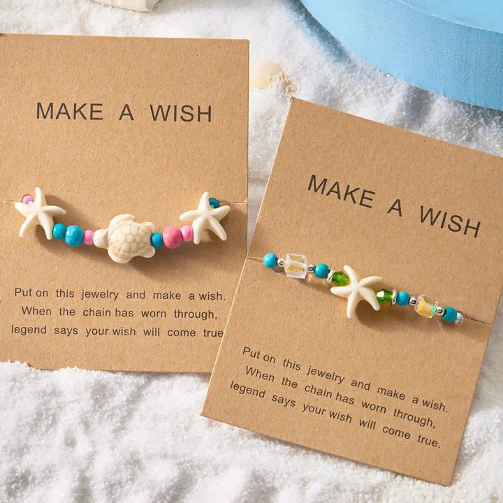 Braided Shell Starfish Bracelets