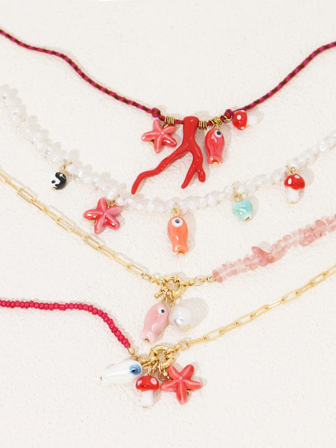 Ocean Charms Beaded Necklace