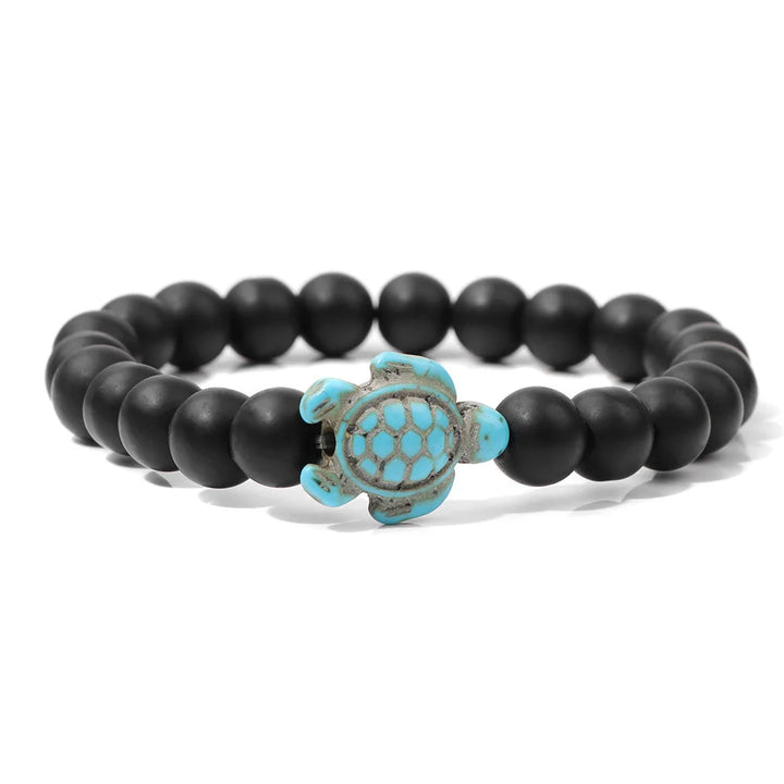 Turquoise Sea Turtle & Rose Quartz Bracelet