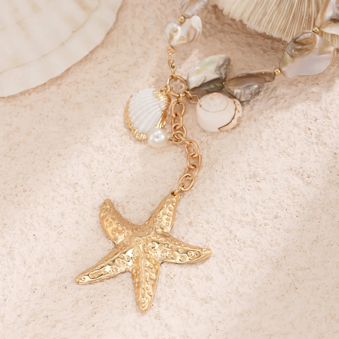 Woven Starfish Shell Necklace