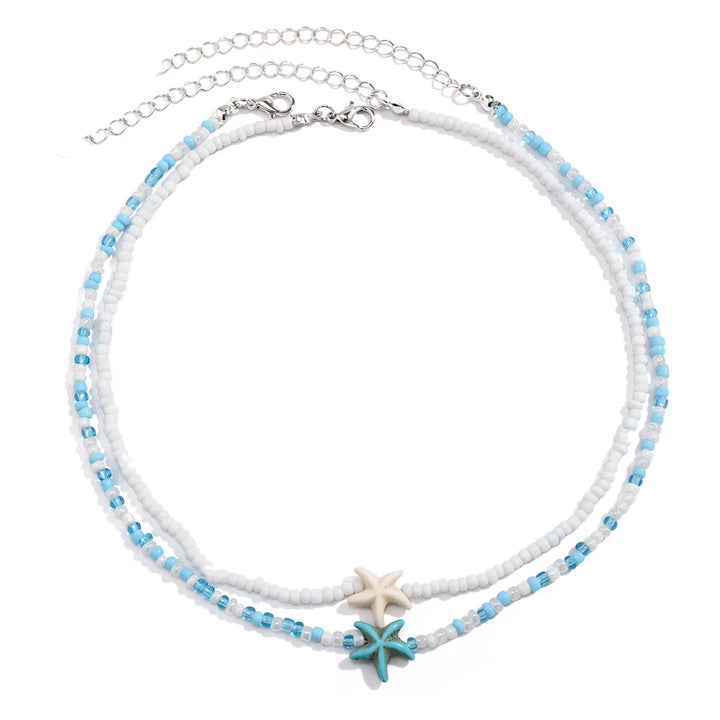 Tidepool Starfish Beaded Necklace
