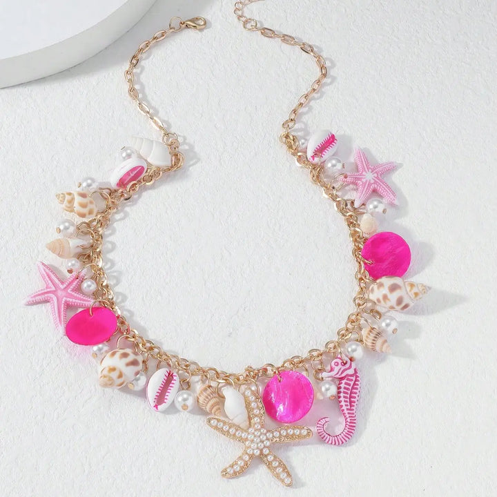 Shell & Starfish Pearl Necklace