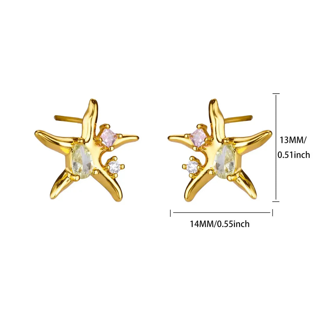 Starfish & Shell Stainless Steel Studs