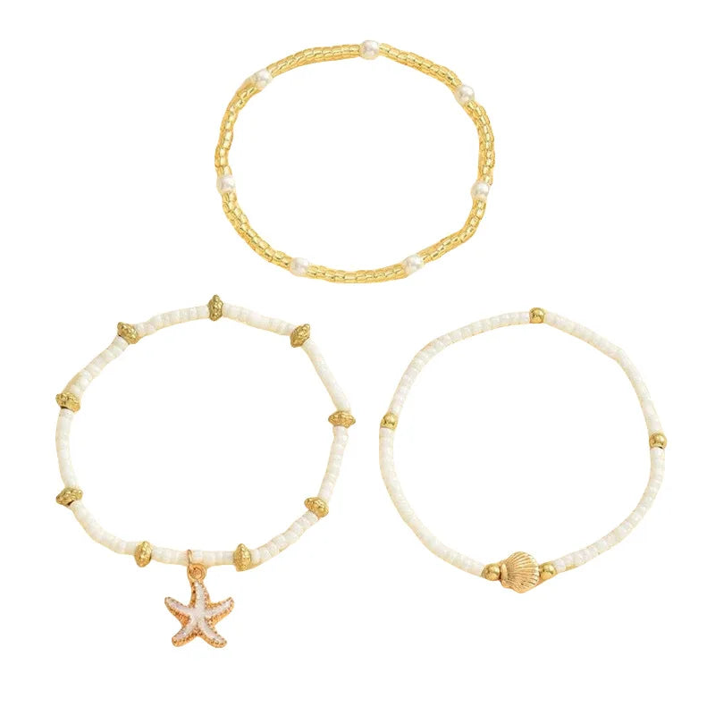 Three-Layer Starfish Shell Necklace