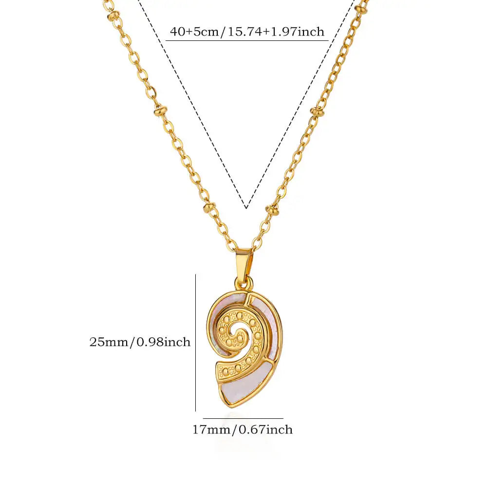 Gold Stainless Steel Starfish Sea Turtle Necklace