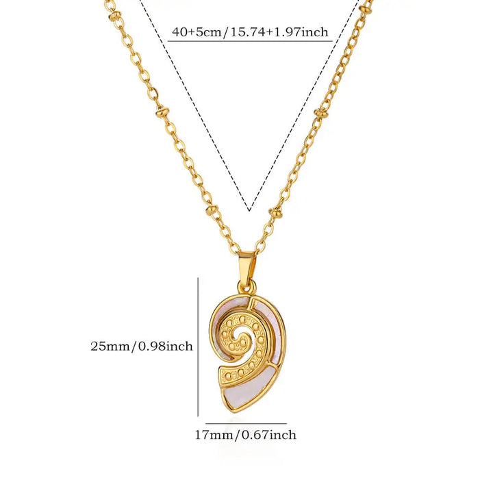 Gold Stainless Steel Starfish Sea Turtle Necklace