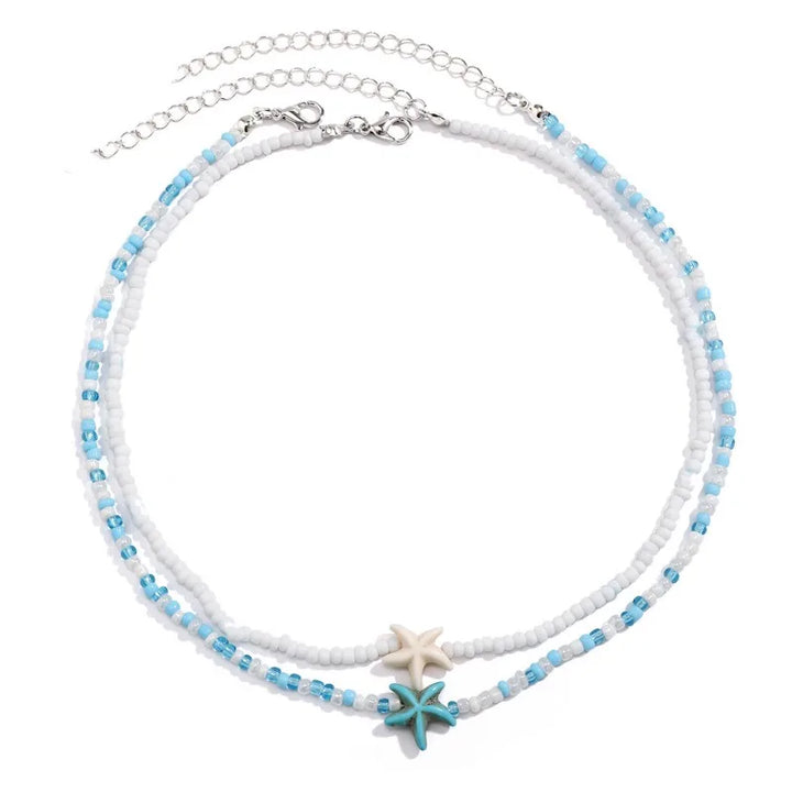 Tidepool Starfish Beaded Necklace