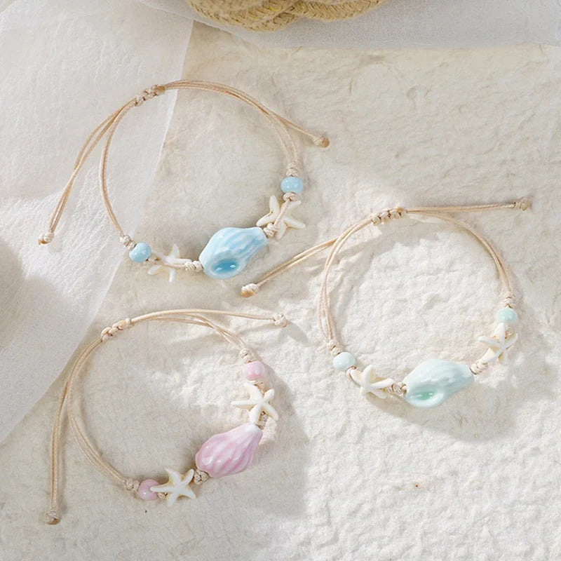 Ceramic Shell & Starfish Bracelet
