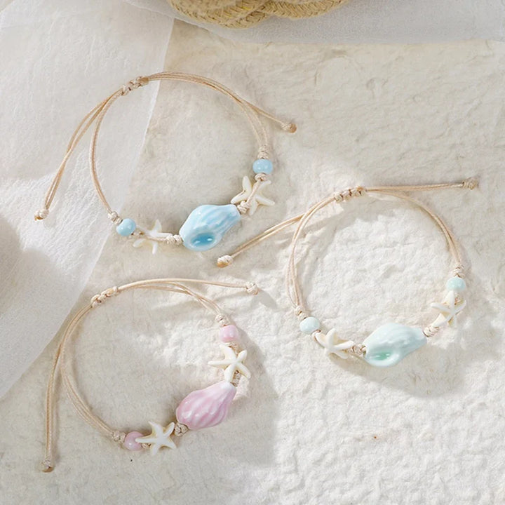 Ceramic Shell & Starfish Bracelet