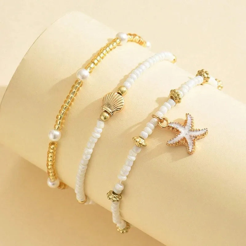 Three-Layer Starfish Shell Necklace