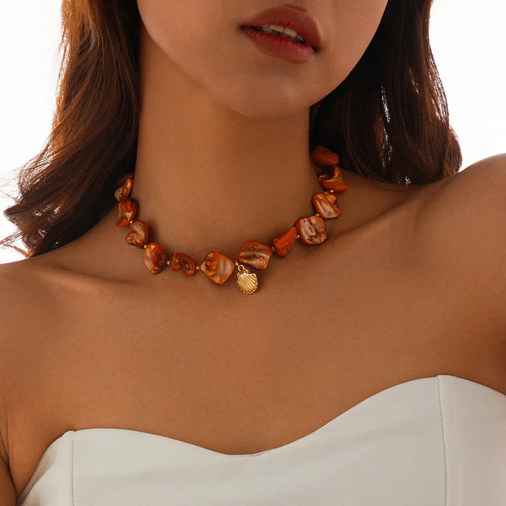 Woven Starfish Shell Necklace